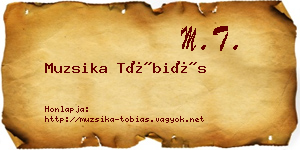 Muzsika Tóbiás névjegykártya